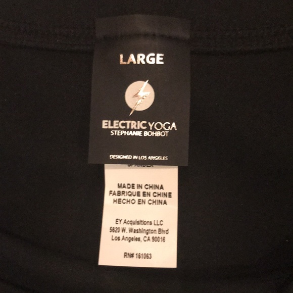 COPY - Black Electric Yoga Top - Picture 2 of 4